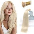 Sunny Hair I Tip Human Hair Extensions Blonde 14 Inch 50g - Platinum Blonde, Reusable, Heat-Friendly