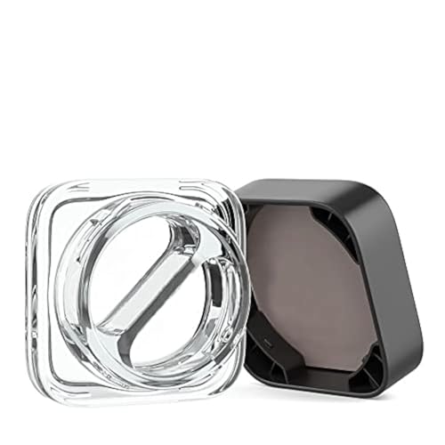CannaAroma 60 Pack Black-Lid 7ml Dual-Compartment Square Glass Jars for Concentrates