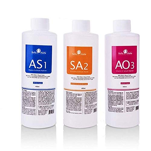 Aqua Peeling Solution Set 13.5 Fl Oz Pack of 3 - Skin Exfoliating Serum for Salon Use