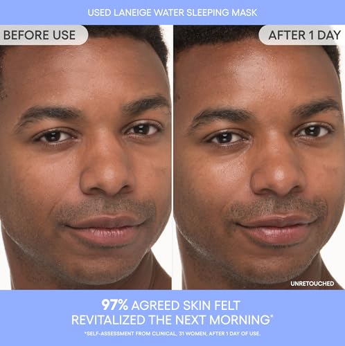 Water Sleeping Mask 2.4oz Hydrating Korean Night Face Mask with Hyaluronic Acid & Niacinamide