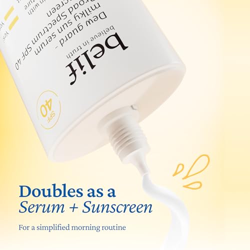 belif Milky Niacinamide Sunscreen SPF 40 - Lightweight Invisible Face Serum with Hyaluronic Acid & Cica - Milky Sun Variation