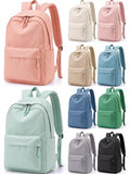 Kids Nylon School Backpack Bulk 10 Pieces Retro Color with Large Capacity & Multi-Layer Design - Unisex