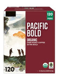 Pacific Bold Dark Roast Coffee Pods 120 Count - Single Serve, Value Pack