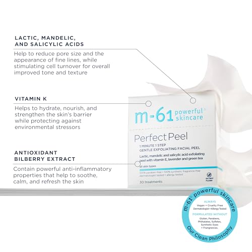30 Count Facial Peel Pads - Gentle Exfoliating Skin Resurfacing Treatment