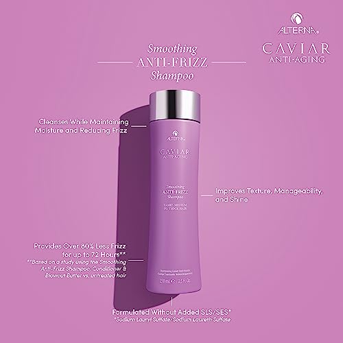 Anti-Aging Smoothing Anti-Frizz Shampoo for Medium & Thick Hair - Green Tea & Bergamot 8.5 Fl Oz
