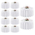 Cotevdkot 10-Pack 120-Inch White Round Tablecloths for 48-72 Inch Tables