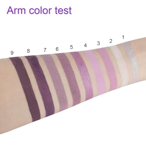 9Colors Eye Shadow Palettes Makeup,Dark Purple Plum Lavender Mauve Black Smoky Eyeshadow Palette for Older Women Natural Powde Eye Shadows Waterproof Long Lasting Naturing-Looking