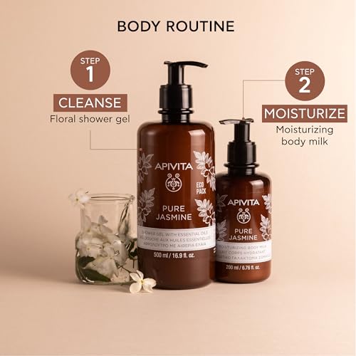 Pure Jasmine Shower Gel 16.9 Fl Oz - Hydrating & Gently Cleansing with Jasmine & Propolis