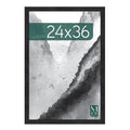 24x36 Poster Frame - Onyx Woodgrain Finish, Museum Style, Single 1-Pack