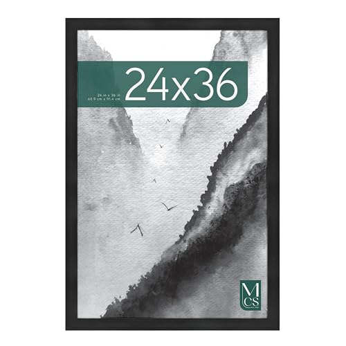 24x36 Poster Frame - Onyx Woodgrain Finish, Museum Style, Single 1-Pack