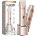 Bikini Trimmer for Women Pubic Hair: 2 in 1 Electric Razors for Women - Rechargeable Electric Shaver - IPX7 Waterproof Lady Shaver for Travel & Shower Use in Summer