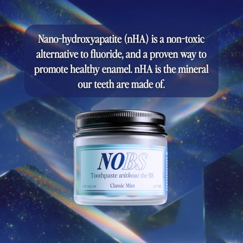 NOBS No Bad Stuff Toothpaste Tablets 62 Count Pack | Fluoride-Free Eco-Friendly Oral Care