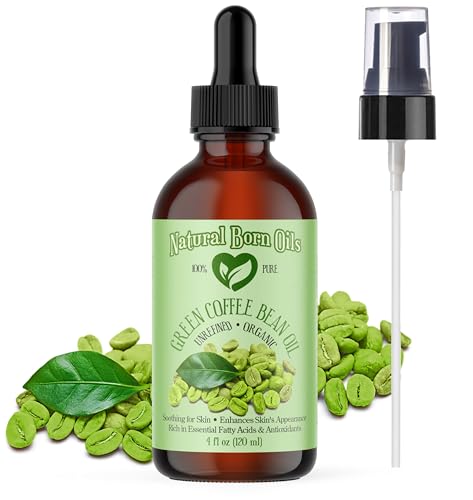 Organic Green Coffee Bean Oil - 4oz Cold-Pressed Skin & Hair Nourishment