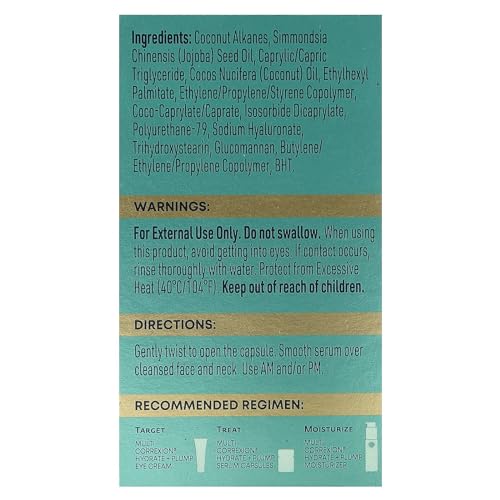 Hydrate Plus Plump Night Serum Capsules - Fragrance-Free, 30 Biodegradable Hyaluronic Acid