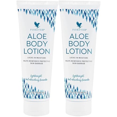 Forever Living - Aloe Body Lotion - For Smooth, Hydrated Skin - Vegan and Gluten-Free with Argan and Macadamia Oils 2 Pack (8 fl oz Each)