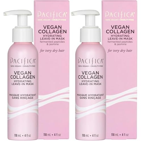 Pacifica Vegan Collagen Leave-In Repair Hair Mask ? Leave-In Conditioner Treatment for Dry Damaged Hair, Hydrating Hair Repair Mask to Strengthen, Reduce Breakage & Split Ends Vegan & Cruelty-Free 4oz