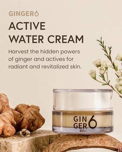 Hydrating Face Moisturizer with Hyaluronic Acid & Ginger Water - Lightweight Gel for Glass Skin