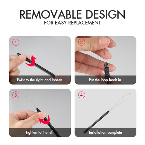 GlamorDove Gold Hair Extension Tool Kit with Microlink Pliers & Beading Needles - 2 Pcs