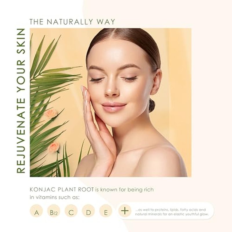 Konjac Sponge Body (2 Pack) | Microplastic Free 100% Natural | Non-Toxic | Biodegradable | Eco-Friendly | Plastic Free Packaging