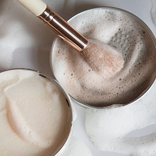CINEMA SECRETS All Natural Vegan Brush Soap & Blender Bundle, coconut oil based, scrubber included.