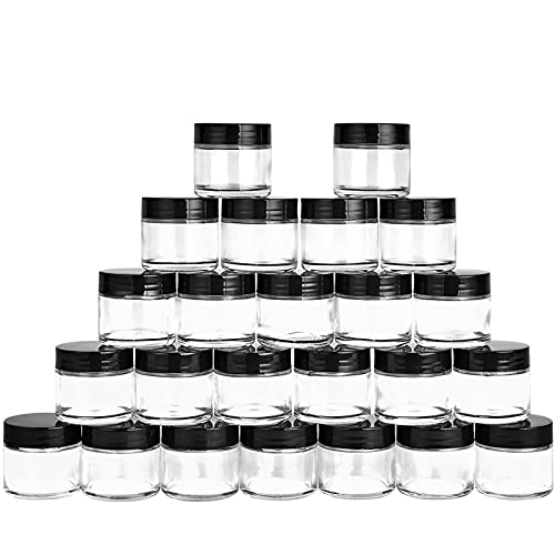Clear 2 oz Glass Jars with Lids - 24 Pack Small Cosmetic Containers - Variation of THIS listing