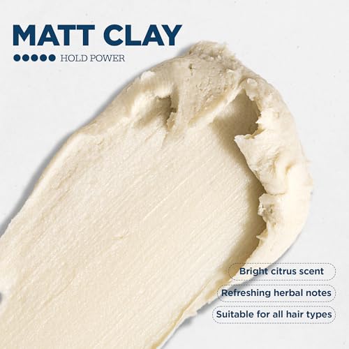 Ruffians Matte Hair Clay 1.7 Oz - Strong Hold, Natural Finish, Vegan, All Hair Types (Pack of 1)
