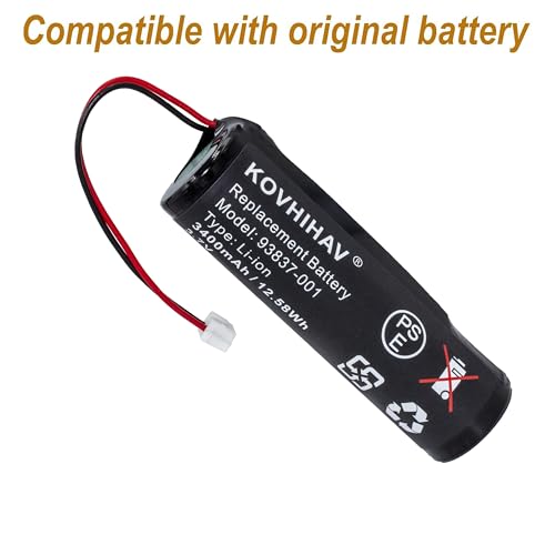 Magic Clip Battery for Cordless Clippers,Cordless Senior,Cordless 93837-001 3.7V Li-ion 3400mAh Large Capacity