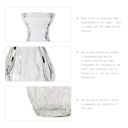 Clear Glass Bud Vase Set - 72 Pcs Small Flower Vases for Centerpieces & Wedding Decor - Yabool