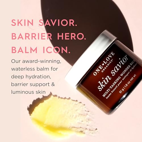 One Love Organics Skin Savior Multi-Tasking Wonder Balm ? Moisturizing Balm for Face & Dry Skin Barrier Repair, Certified Organic & Cruelty Free 1.8 oz