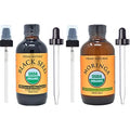 PRIME NATURAL Organic Black Seed Oil [4oz] & Organic Moringa Oil [4oz] Bundle - USDA Certified - Cold Pressed, Virgin, Unrefined, Vegan