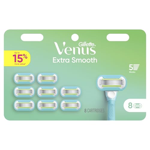 Women’s 5-Blade Razor Blade Refills for Gillette Venus Extra Smooth - 8 Count