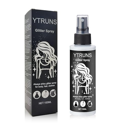 Glitter Spray for Hair and Body, Body Glitter Hairspray for Clothes, Music Festival Face Glitter for Women
