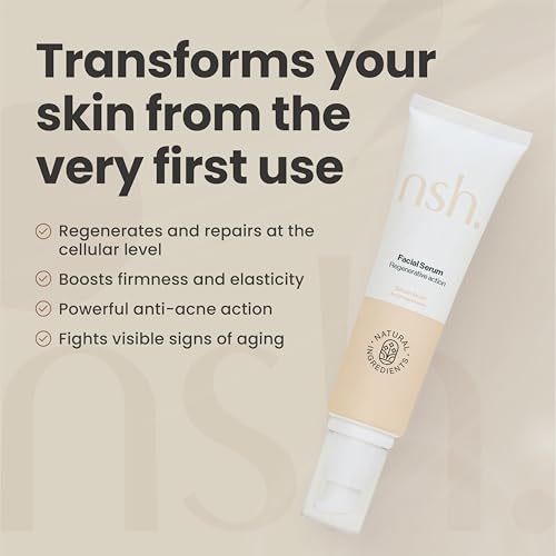NSH Aloe & Hyaluronic Acid Face Serum 3.38 Fl oz ? Ultra Hydrating, Anti-Aging & Anti-Acne Formula with Aloe, HA, Collagen, Elastin, Vitamin B5 & Vitamin E for Plumper, Clearer, Rejuvenated Skin
