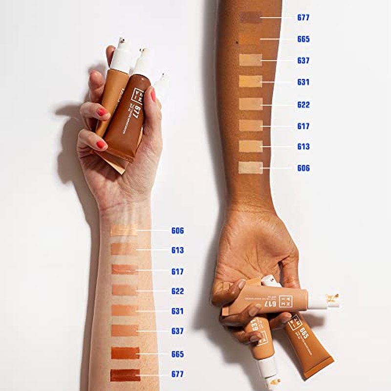 3INA The Tinted Moisturizer SPF 30 ? Tinted Face Moisturizer for Women with Hyaluronic Acid ? Light to Medium Coverage Foundation ? 622 ? 1.01 oz
