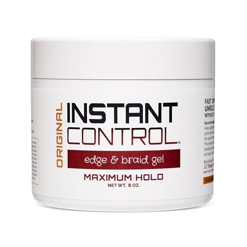 Instant Control Edge & Braid Gel - 8 Ounce Water Soluble Hair Styling Pomade