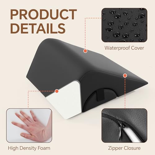 Massage Bolster Pillow for Legs & Support - Waterproof Foam Leg Pillow for Massage & Tattoo