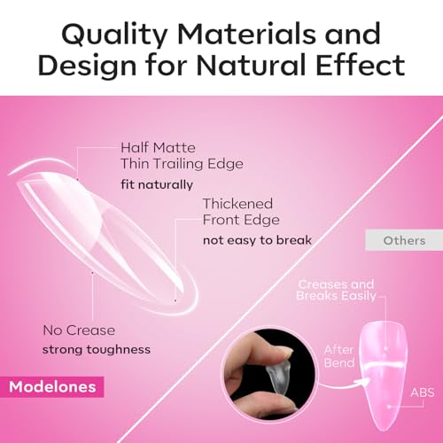Modelones Nail Tips Set - Multi-Shape Gel Tips with 450 Pieces for Manicure