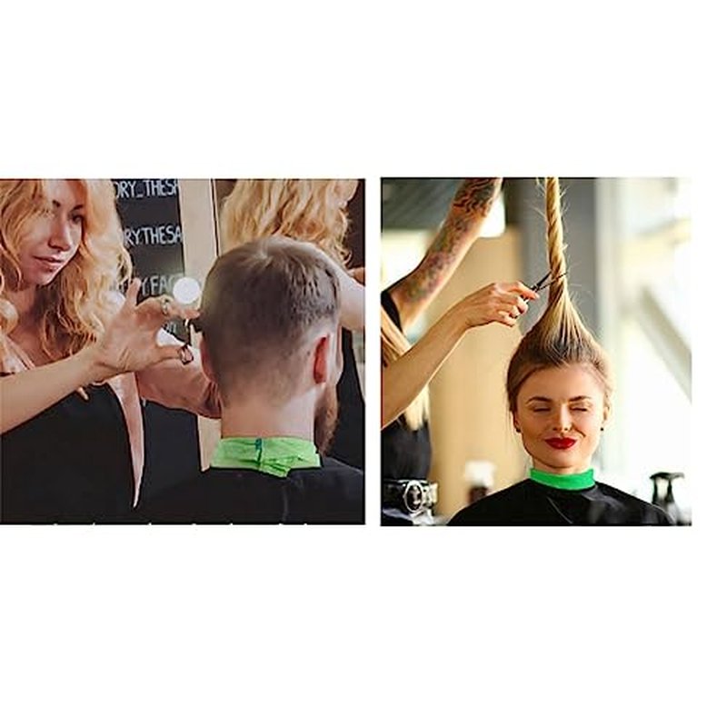 2 Rolls Barber Neck Strips Disposable Flexible Strentchy Paper Neck Bands Hairdressing Wrap Paper Tape Barber Supplies Accessories for Salon Coloring Haircutting Styling (Green)