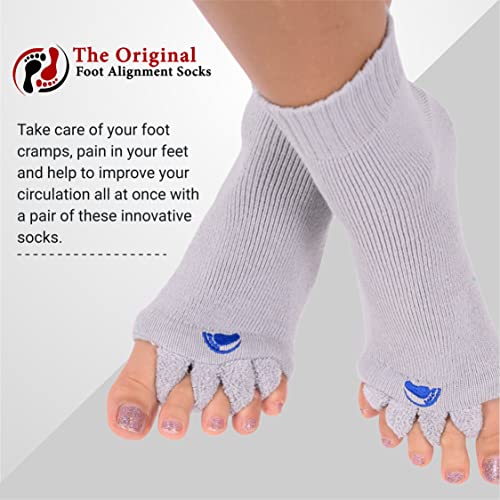 X-Large Green & Black Toe Separator Socks for Foot Alignment Men Women