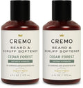 Cremo Cedar Forest Beard & Scruff Softener 6oz Pack of 2 - Softens & Conditions Facial Hair