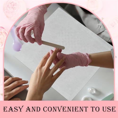 White Nail Dust Collector Filter Paper - 600 Sheets, Disposable, 9.45x7.87 Inches