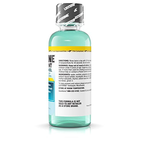 Antiseptic Zero Alcohol Mouthwash - Fresh Mint, 3.2 Oz Pack of 24