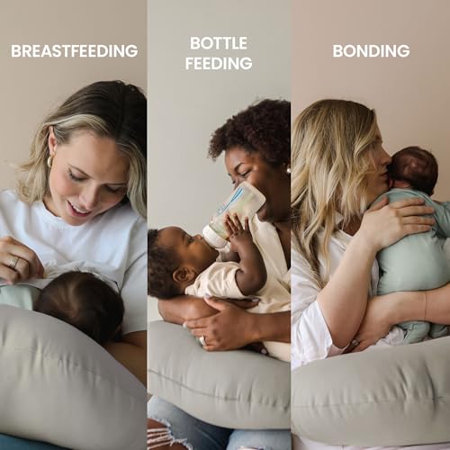 Organic Baby Nursing Pillow - Birch V2 - Support for Breastfeeding & Bottlefeeding