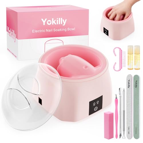 Yokilly Pink Electric Nail Soaking Bowl - 1st Gen Faster Heated Nail Remover