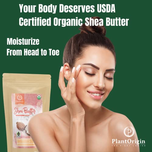 Organic Raw Shea Butter 1 lb for Skin, Hair & DIY Projects