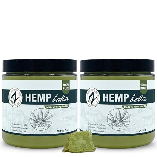 Hemp Butter Set - 4 Ounce 2-Pack, Vegan Moisturizing Body & Skin Care