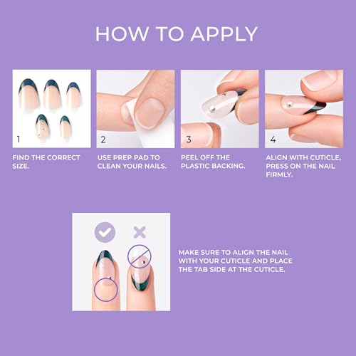 KISS imPRESS Press-On Manicure Premium Collection Fake Nails - Sweet Life, Purple Jelly Squiggle, Short & Square, Easy To Apply, Super Hold, Chip Proof, Smudge Proof, No Dry Time, Durable | 30 Count