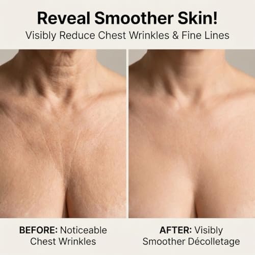 Reusable Silicone Chest Wrinkle Patches ? 2 Pack Silicone Chest Wrinkle Pad for Overnight Hydration & Skin Appearance Smoothing ? D?collet? Sleep Pads for All Skin Types