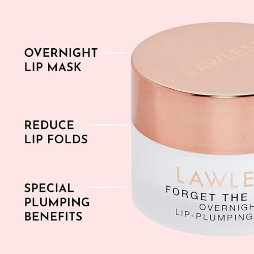 LAWLESS Sweet Dreams Overnight Lip Mask - Natural Hydrating & Plumping Treatment, 0.28 oz