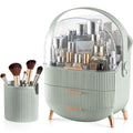 Makeup Organizer with 2 Drawers & Brush Storage Box - Large Vanity Storage Case
